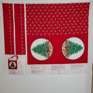 Vintage V.I.P  Cranston Christmas Tree Tote Bag Sewing Fabric Panel Cut & Sew